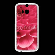 Coque HTC One M8 Pétale rose zoomé