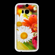 Coque HTC One M8 Fleurs des champs multicouleurs