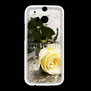 Coque HTC One M8 Belle rose Jaune 50