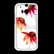 Coque HTC One M8 Belles fleurs en peinture