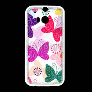 Coque HTC One M8 Fond papillon fashion 75