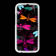 Coque HTC One M8 Fond Libellules fashion