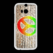 Coque HTC One M8 Peace and love graffiti