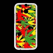 Coque HTC One M8 Fond de cannabis coloré