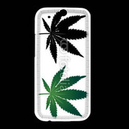 Coque HTC One M8 Double feuilles de cannabis