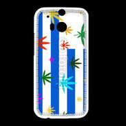 Coque HTC One M8 Drapeau Uruguay cannabis