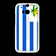 Coque HTC One M8 Drapeau Uruguay cannabis 2