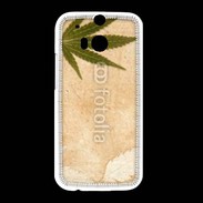 Coque HTC One M8 Fond cannabis vintage