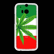 Coque HTC One M8 Drapeau italien cannabis
