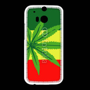 Coque HTC One M8 Drapeau reggae cannabis