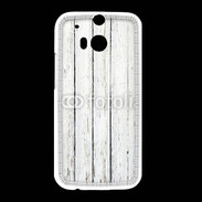 Coque HTC One M8 Aspect bois blanc vieilli