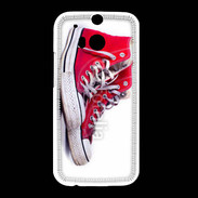 Coque HTC One M8 Chaussure Converse rouge