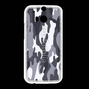 Coque HTC One M8 Camouflage gris et blanc
