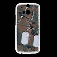 Coque HTC One M8 plaque d'identité soldat américain