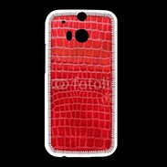 Coque HTC One M8 Effet crocodile rouge