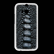 Coque HTC One M8 Effet crocodile noir