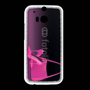 Coque HTC One M8 Escarpins et sac à main rose