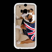 Coque HTC One M8 Bulldog anglais en tenue