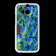 Coque HTC One M8 Banc de poissons bleus