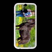 Coque HTC One M8 Petite fille avec son poney