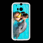 Coque HTC One M8 Bisou de dauphin