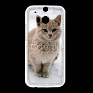 Coque HTC One M8 Chat dans la neige