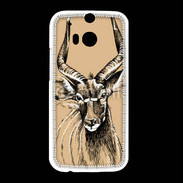 Coque HTC One M8 Antilope mâle en dessin