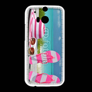 Coque HTC One M8 La vie en rose à la plage