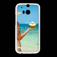 Coque HTC One M8 Cocktail noix de coco sur la plage 5