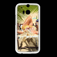 Coque HTC One M8 Femme sexy à la plage 25