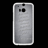 Coque HTC One M8 Sincérité fatale Noir Citation Oscar Wilde