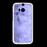 Coque HTC One M8 Effet de plumes bleues PR