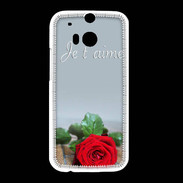 Coque HTC One M8 Belle rose PR