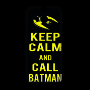 Coque HTC One M8 Keep Calm Call Batman Noir