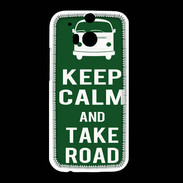 Coque HTC One M8 Keep Calm Take road Vert