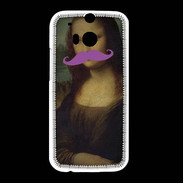 Coque HTC One M8 Moustache Mona Lisa