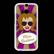 Coque HTC One M8 Miss business Rousse