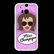 Coque HTC One M8 Miss Champagne Chatain