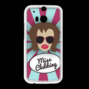 Coque HTC One M8 Miss Clubbing Chatain