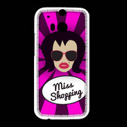 Coque HTC One M8 Miss Shopping Brune