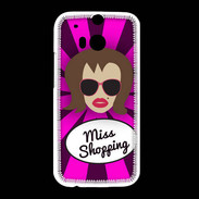 Coque HTC One M8 Miss Shopping Chatain