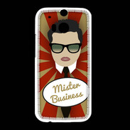 Coque HTC One M8 Mister Business Brun