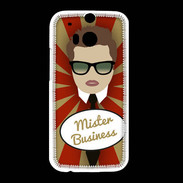 Coque HTC One M8 Mister Business Chatain
