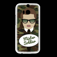 Coque HTC One M8 Mister Soldier Chatain