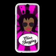 Coque HTC One M8 Miss Shopping Black