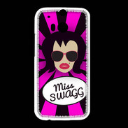 Coque HTC One M8 Miss Swag Brune