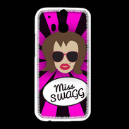 Coque HTC One M8 Miss Swag Chatain