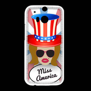 Coque HTC One M8 Miss USA Rousse