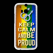 Coque HTC One M8 Keep Calm and Be Proud mens Gay