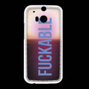 Coque HTC One M8 Fuckable bleu ZG